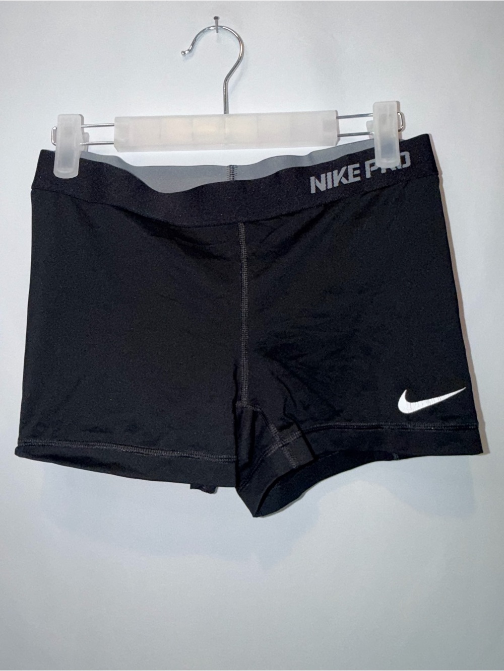Nike Black Shorts with White Swoosh Logo